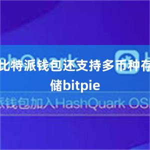 比特派钱包还支持多币种存储bitpie