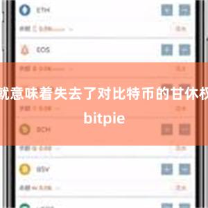 就意味着失去了对比特币的甘休权bitpie